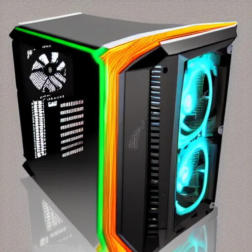 Prompt: pc case art