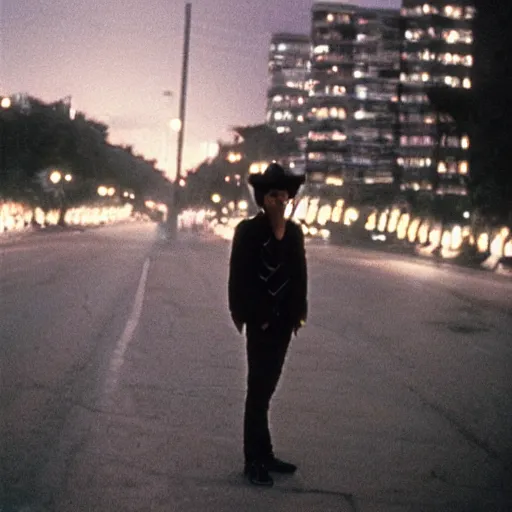 Image similar to empty street, quetzalcoatl, portrait, at night, by nan goldin, cinematography by jim jarmusch