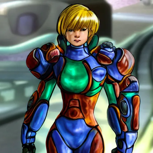 Prompt: samus aran as mom