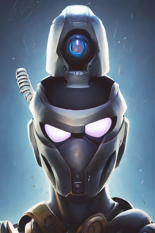 Image similar to epic mask helmet robot ninja portrait stylized as fornite style game design fanart by concept artist gervasio canda, behance hd by jesper ejsing, by rhads, makoto shinkai and lois van baarle, ilya kuvshinov, rossdraws global illumination radiating a glowing aura global illumination ray tracing hdr render in unreal engine 5