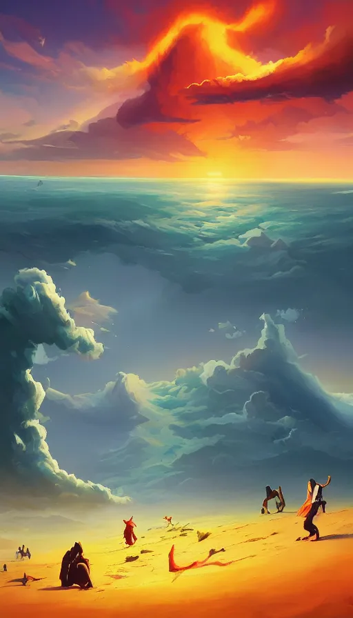 Image similar to the end of the world, by rhads