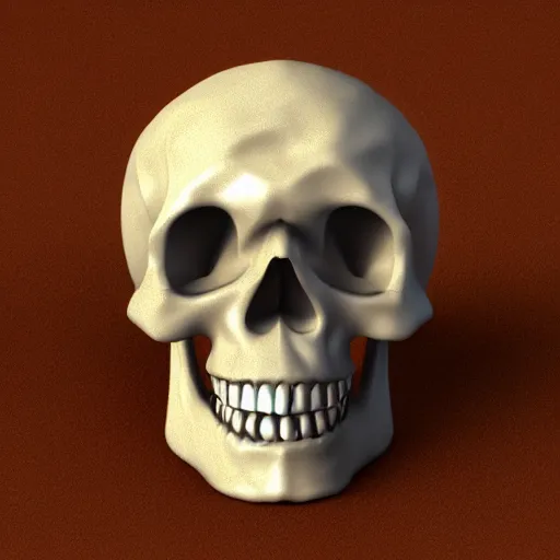 Prompt: skull and gun, 3d render