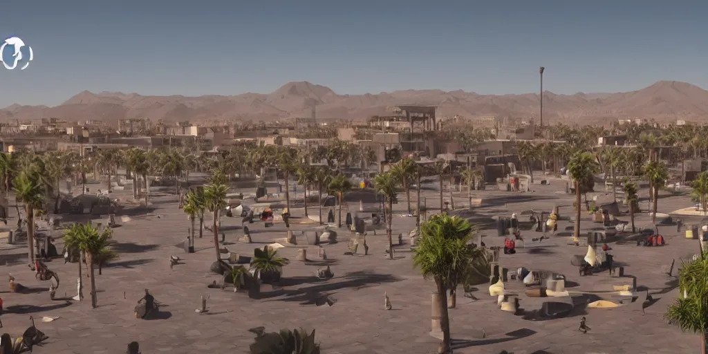 Prompt: Futuristic marrakech , unreal engine