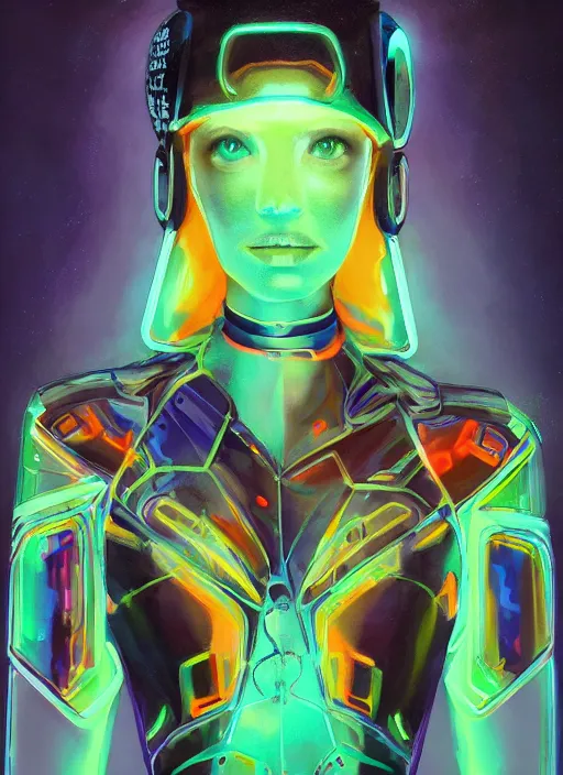 Prompt: symmetry!!! closeup portrait of a cyborg neon transparent girl, fashion racing jumpsuit with big shoulder pads, cinematic light, backlight, windy, teal orange, volumetric smoke, mist, by gerald brom, by mikhail vrubel, by peter elson, muted colors, extreme detail, trending on artstation, 8 k