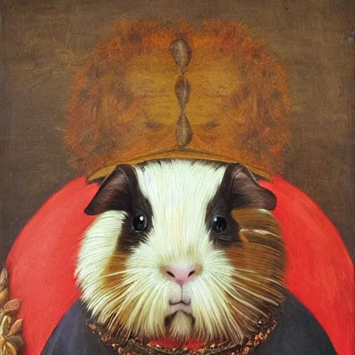 Image similar to renaissance guinea pig painting