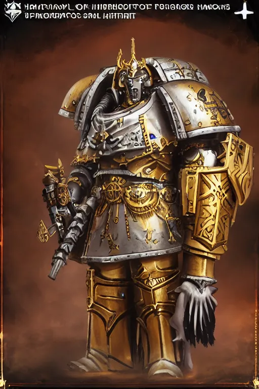 Image similar to armor portrait heros warhammer 4 0 k horus heresy fanart - the primarchs emperor by johannes helgeson animated with vfx concept artist & illustrator global illumination ray tracing hdr fanart arstation zbrush central hardmesh 8 k octane renderer comics stylized