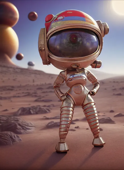 Image similar to highly detailed closeup, portrait of a tin toy bikini spacegirl in a spaceship on mars, unreal engine, nicoletta ceccoli, mark ryden, earl norem, lostfish, global illumination, detailed and intricate environment