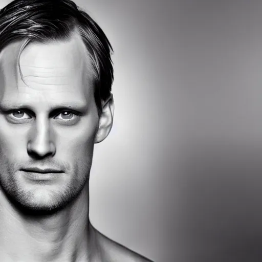 Image similar to alexander skarsgard, handsome, clean shaven