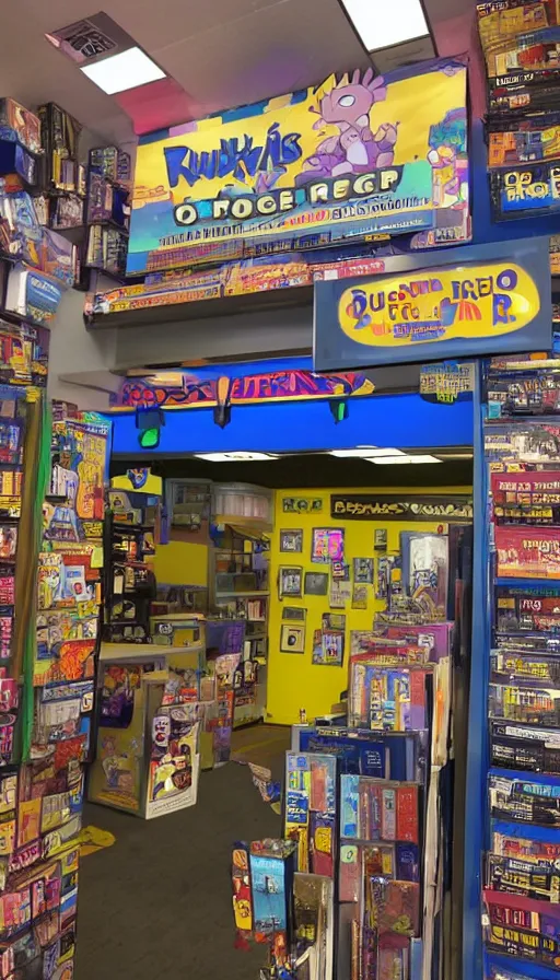 Prompt: rugrats, blockbuster movie rental store