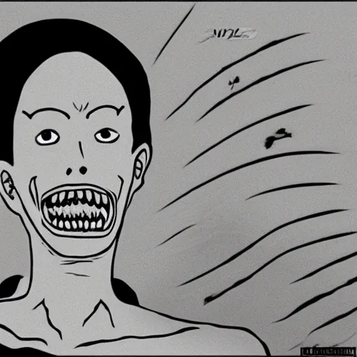Prompt: Photo. I have no mouth and I must scream. In the style of Junji Ito.