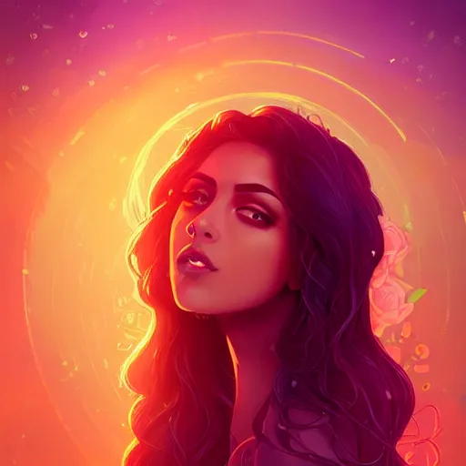 Image similar to beautiful charming goddess of sunshine and roses, inspired by stephanie beatriz and ruby rose, character art portrait, deviantart artstation, by alena aenami, by michael whelan, behance hd, bokeh