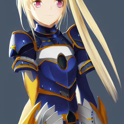 Prompt: portrait of artoria pendragon the knight of the holy sword of light, anime fantasy illustration by tomoyuki yamasaki, kyoto studio, madhouse, ufotable, trending on artstation