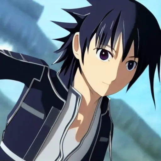 Image similar to Remi Malek as sasuke Sword Art Online Movie Adaptation