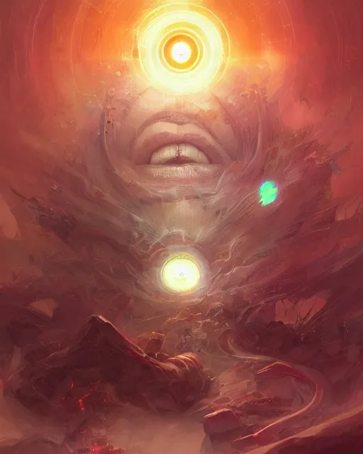 Prompt: paralytic dreams electric visions in nightmares, the all seeing eye in the forehead of reality, a fire of a million guns, the mother of a millions sounds, god emperor of civilization illustration trending on artstation, anime. by peter mohrbacher and artgerm and greg rutkowski and studio trigger and ilya kuvshinov. high quality, 8 k