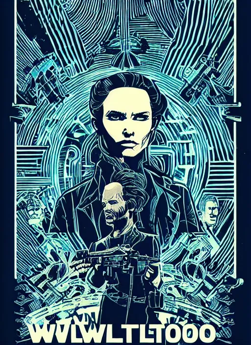 Image similar to alternative movie poster for westworld by laurie greasley and tristan eaton