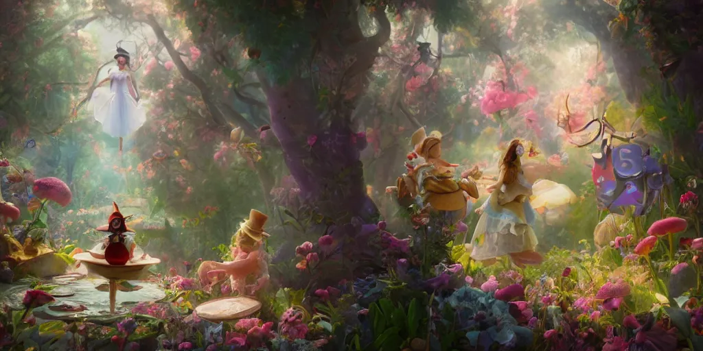 Prompt: a insanely intricate beautifull oil painting of alice in wonderland, beauty cute faces, unreal engine, 8 k resolution, soft dramatic lighting, cinematic, insanely intricate, subsurface scattering, anti aliashing, pixar,