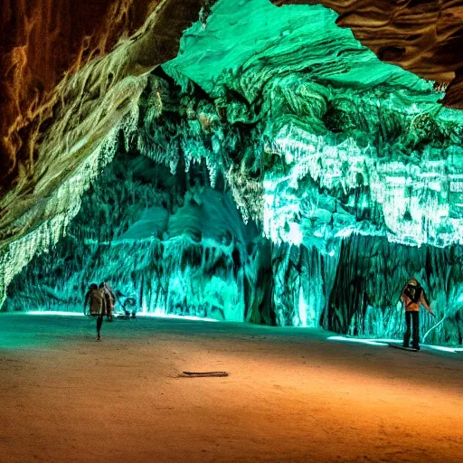 Image similar to photo inside a malachite cave