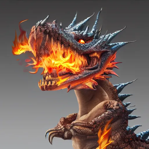 Prompt: hyperrealistic dragon shooting flames out of its mouth, but the flames are made of flowers, highly detailed, trending on artstation, 4k