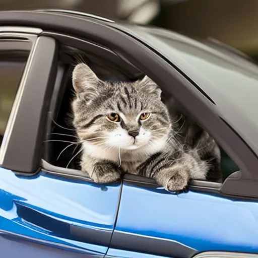 Image similar to small car that has cat ears and whiskers