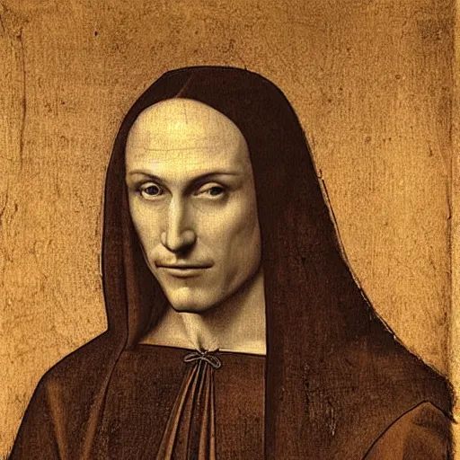 Prompt: lord dracula, portrait. leonardo da vinci style