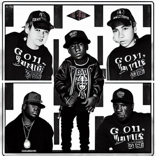 Image similar to g unit album cover with children