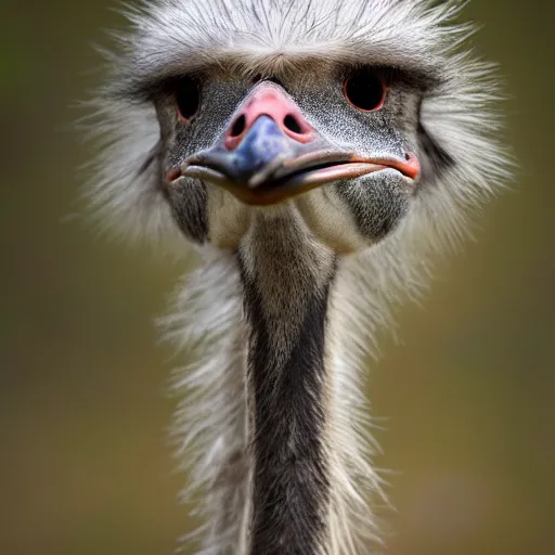 Image similar to photorealistic nature photography ostrich