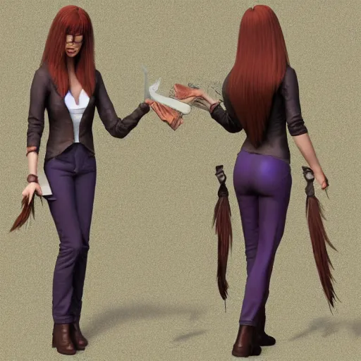 Image similar to research scientist witch. 3 d character design, top - rated on cgsociety