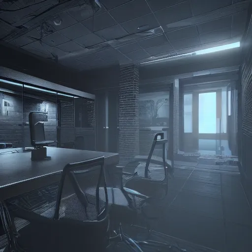 Image similar to a cold dark office room, a single office water cooler, backrooms, evil energy is mixing with the water inside the cooler, unreal engine, octane, intricate detail, 8 k, sinister