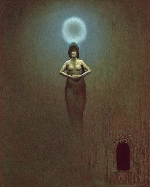 Image similar to an observer of change by beksinski, carrington, bosch, dali, barlowe, magritte