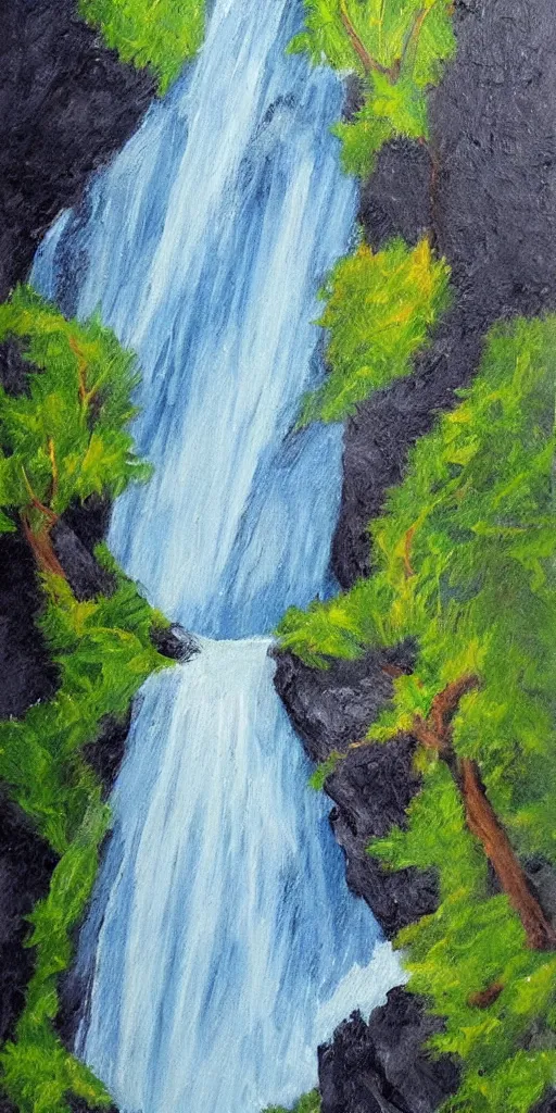 Prompt: waterfall by a truly great artist