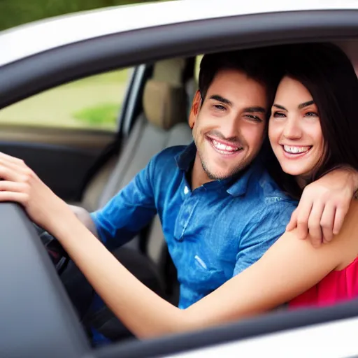 Image similar to couple in a car