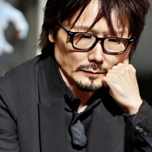 Prompt: hideo kojima in a serial killer torture chamber