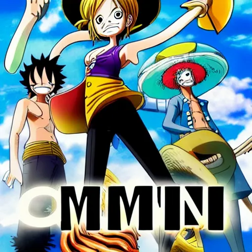 Prompt: nami one piece the movie Cover Art starring emma watson