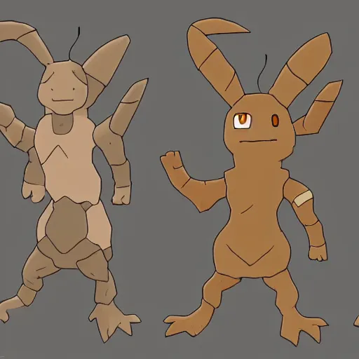 Prompt: mixture between rattata and golem pokemon