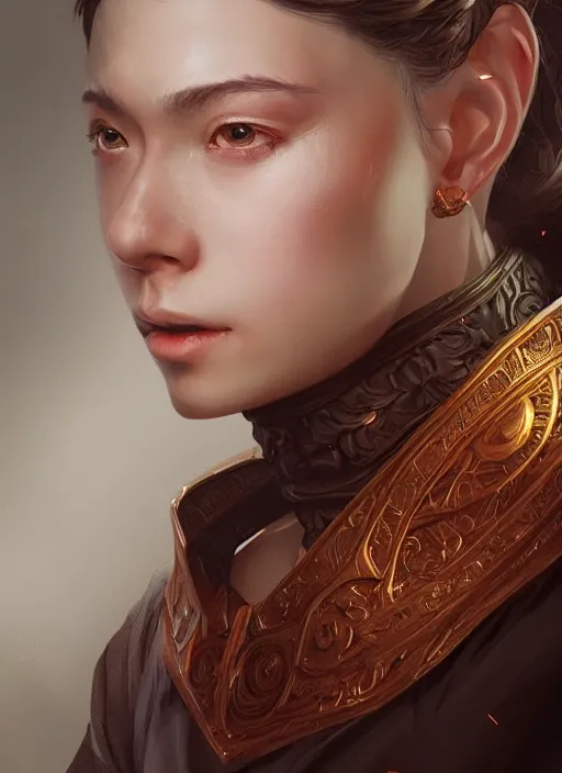 Prompt: portrait of a young mage, intricate, highly detailed, digital painting, artstation, concept art, sharp focus, art by artgerm, in the style of huifeng huang and greg rutkowski