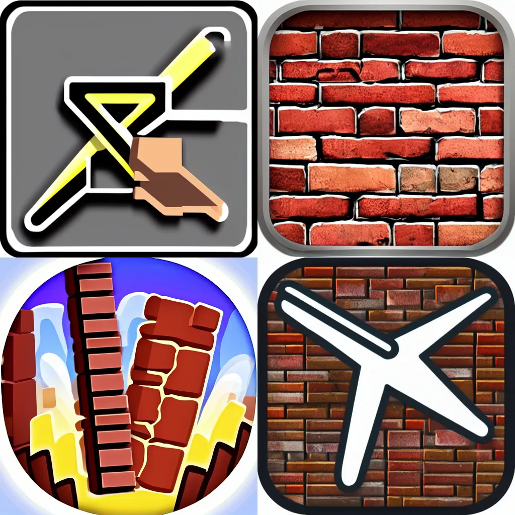 Prompt: brick app icon