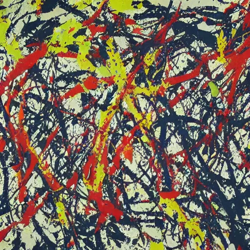 Image similar to a new original jackson pollock artwork