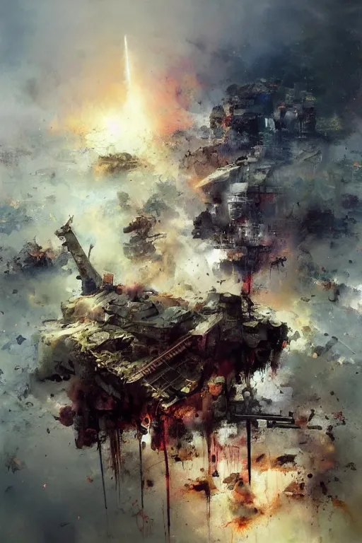 Prompt: it is not the horror of war that troubles me but the unseen horrors of peace., by ryohei hase, by john berkey, by jakub rozalski, by john martin