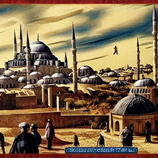 Image similar to star trek istanbul in ottoman times, realistic