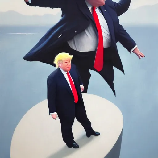 Image similar to boris johnson with donald trump, organic painting, matte painting, bold shapes, hard edges, aesthetic octane render, unreal engine, trending on artstation, by greg manchess, huang guangjian, gil elvgren, sachin teng, greg rutkowski, magali villeneuve, artgerm, jeremy lipkin, michael garmash and, rey