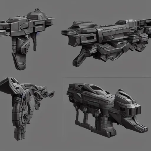 Image similar to kitbashing component, hard surface, hard surface, detailed, based on low poly convex shape, symmetric, unreal engine