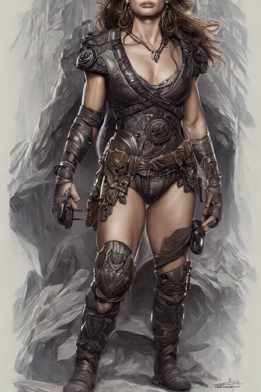 Image similar to muscled Natalie Portman as a ruggedly handsome hero, intricate, elegant, highly detailed, centered, digital painting, artstation, concept art, smooth, sharp focus, illustration, art by artgerm and donato giancola and Joseph Christian Leyendecker, Ross Tran, WLOP