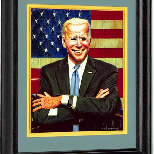 Image similar to joe biden by norman rockwell