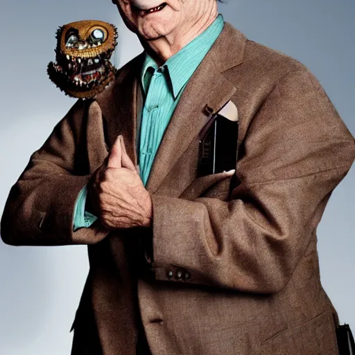 Image similar to animatronic Bill Murray, exposed mechanics, photo, Stan Winston studios, detailed, 4k