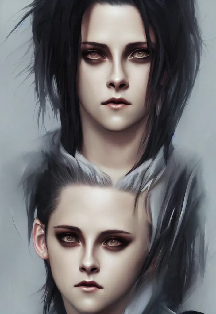 Image similar to portrait cyberpunk Kristen Stewart by Ikeuchi, art by Artgerm, extremely beautiful and proportionate face, sharp focus, hyper detailled, trending on artstation