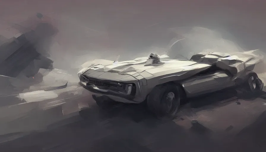 Prompt: vehicle design, jama jurabaev, greig fraser, roger deakins, shaddy safadi, feng shu, neil blevins, trending on artstation, high quality, brush stroke