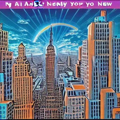 Image similar to angelic heavenly new york in the year 2 0 7 0