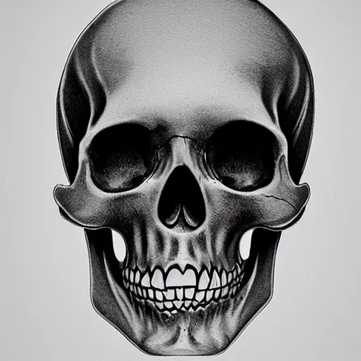 Image similar to ink dropped in water in shape of skull