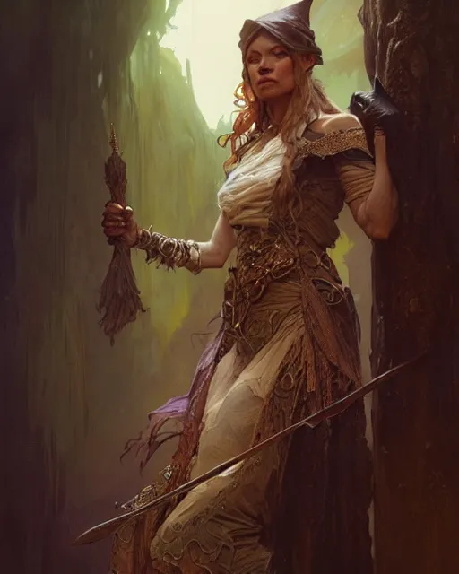 Image similar to woman witch, fantasy character portrait, ultra realistic, concept art, intricate details, highly detailed by greg rutkowski, gaston bussiere, craig mullins, simon bisley, alphonso mucha