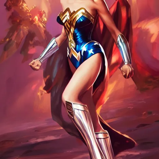 Image similar to Lynda Carter wonder woman , Stanley Artgerm Lau, WLOP, Rossdraws, James Jean, Andrei Riabovitchev, Marc Simonetti, Yoshitaka Amano, Sakimichan, sakimichan, sakimichan, sakimichan digital art, artstation , highly detailed , 4k , cinematic lighting